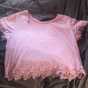 Light pink boxy crop top